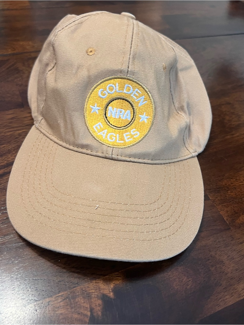 Golden Eagles NRA Embroidered Tan Baseball Cap